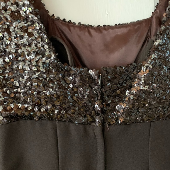 Vintage 60s Ann Barry Sequined Dress Small Party Cocktail Formal Mod LBD Black - Picture 7 of 15